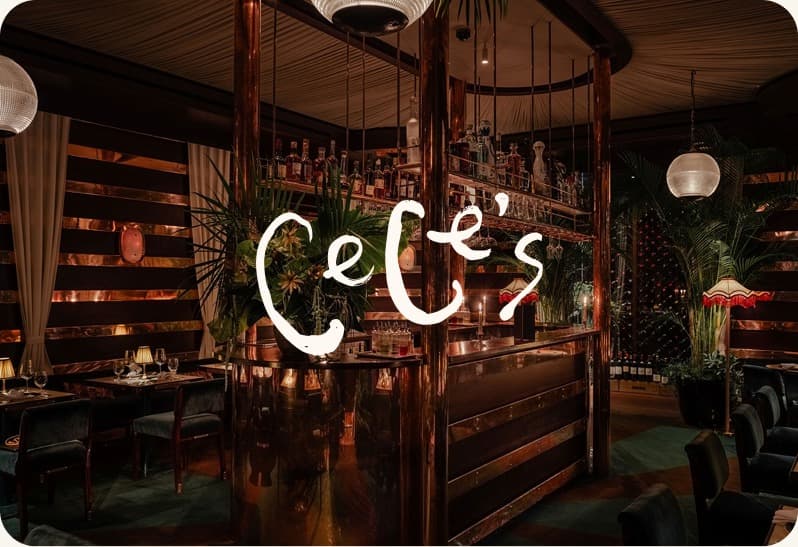 CeCe's, a London restaurant where Valmont reads the wine list