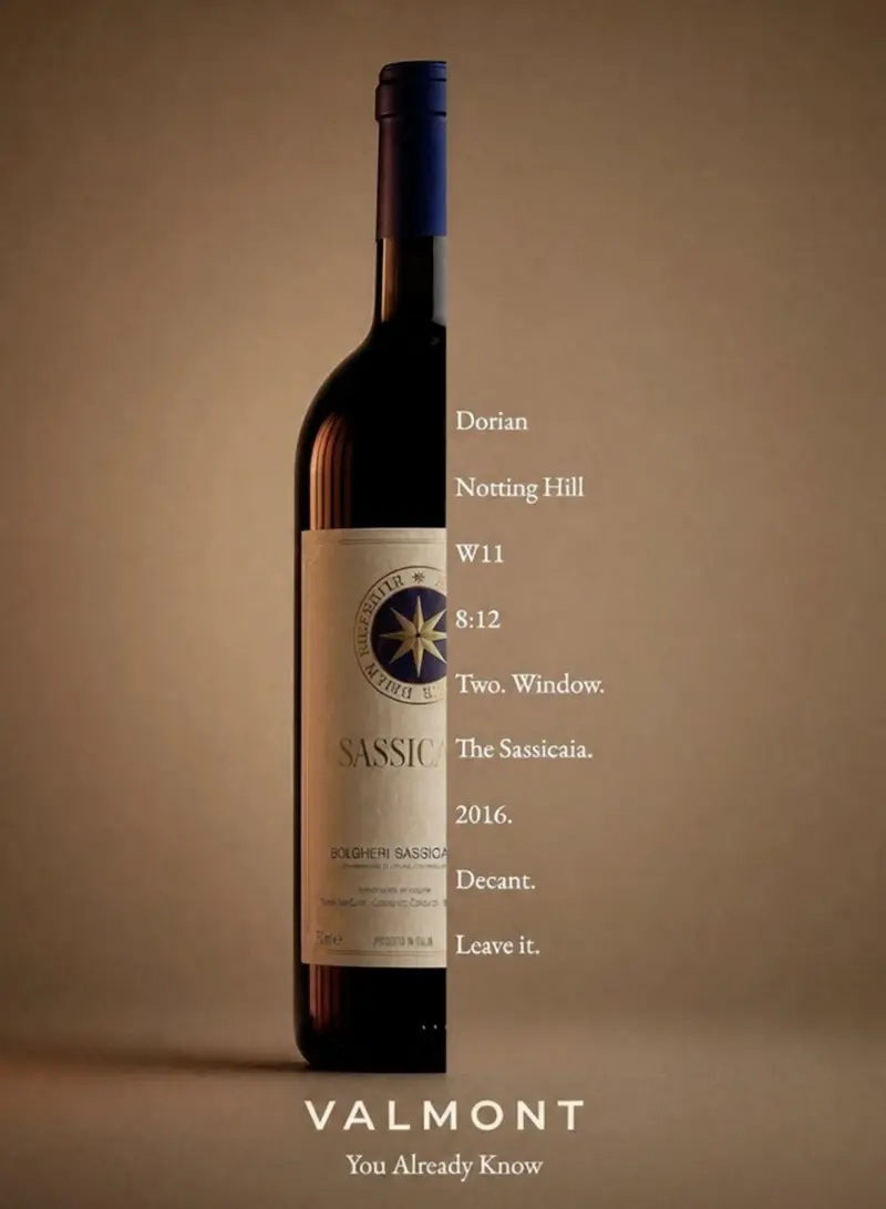 A bottle of Sassicaia